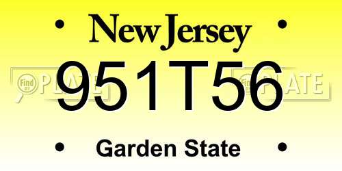 951T56 New Jersey License Plate