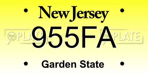 955FA New Jersey License Plate