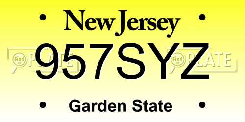 957SYZ New Jersey License Plate