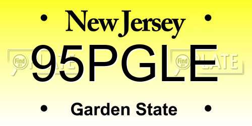 95PGLE New Jersey License Plate