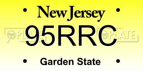 95RRC New Jersey License Plate