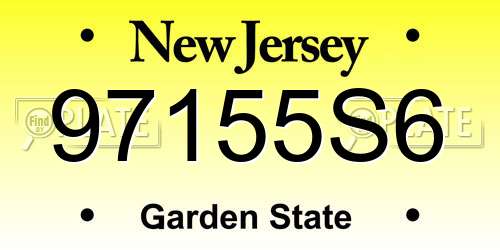 97155S6 New Jersey License Plate