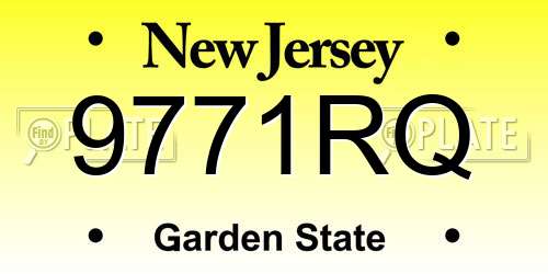 9771RQ New Jersey License Plate