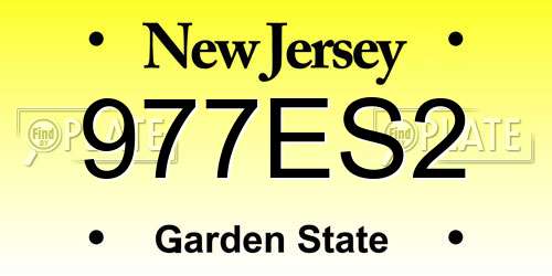 977ES2 New Jersey License Plate