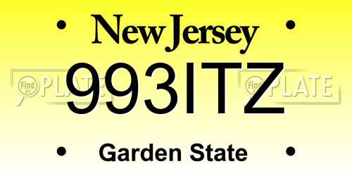993ITZ New Jersey License Plate