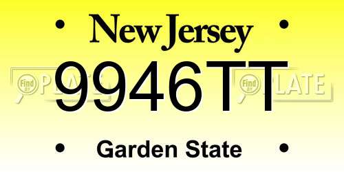 9946TT New Jersey License Plate