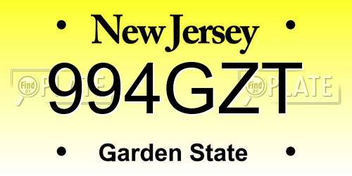 994GZT New Jersey License Plate