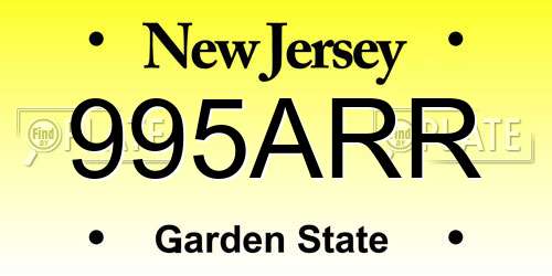 995ARR New Jersey License Plate
