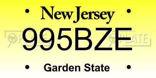 995BZE New Jersey License Plate