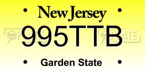995TTB New Jersey License Plate