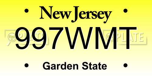 997WMT New Jersey License Plate