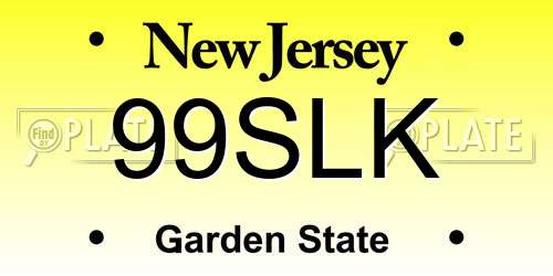 99SLK New Jersey License Plate