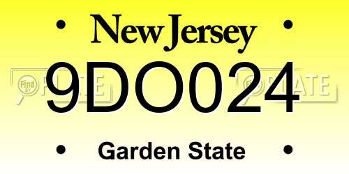 9DO024 New Jersey License Plate