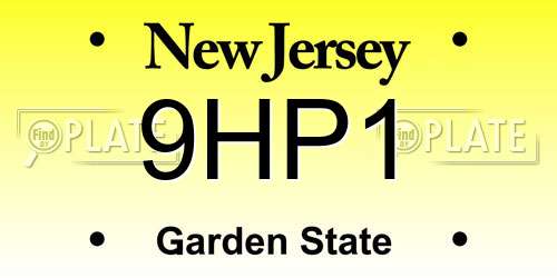 9HP1 New Jersey License Plate