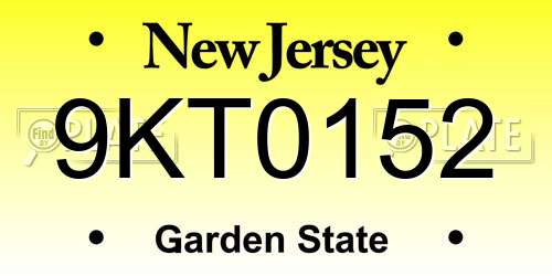 9KT0152 New Jersey License Plate