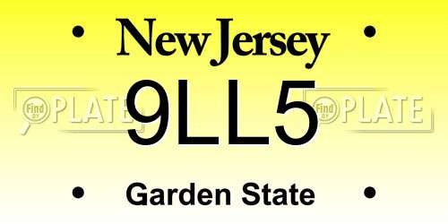 9LL5 New Jersey License Plate