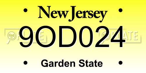 9OD024 New Jersey License Plate