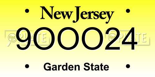 9OOO24 New Jersey License Plate