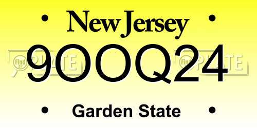 9OOQ24 New Jersey License Plate