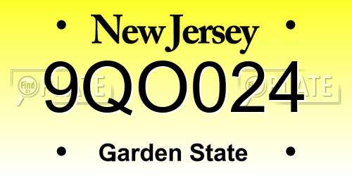 9QO024 New Jersey License Plate