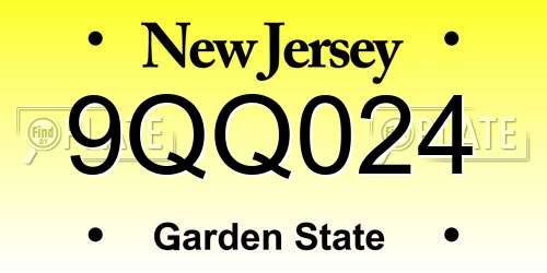 9QQ024 New Jersey License Plate