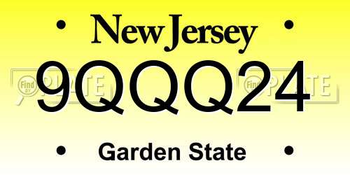 9QQQ24 New Jersey License Plate