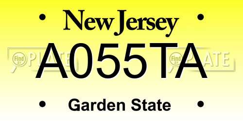 A055TA New Jersey License Plate