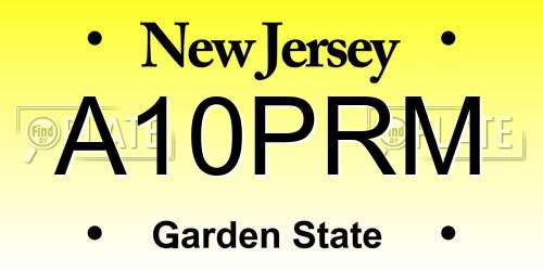 A10PRM New Jersey License Plate