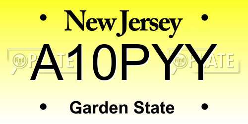 A10PYY New Jersey License Plate