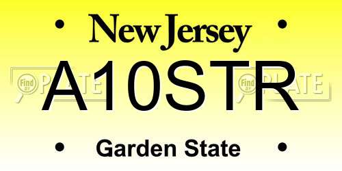 A10STR New Jersey License Plate