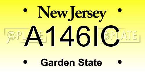 A146IC New Jersey License Plate