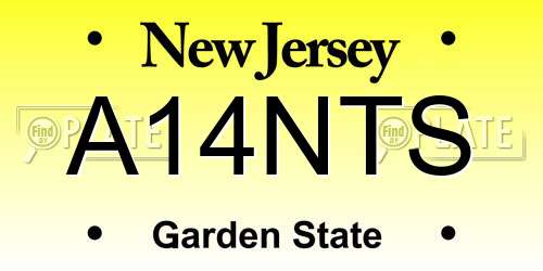 A14NTS New Jersey License Plate