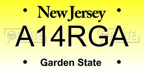 A14RGA New Jersey License Plate