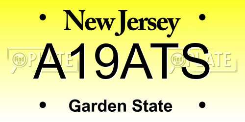 A19ATS New Jersey License Plate