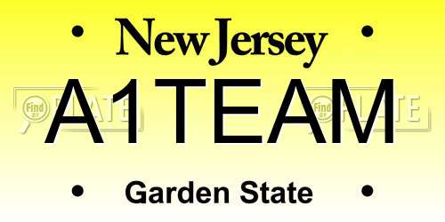 A1TEAM New Jersey License Plate