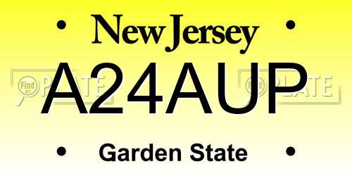 A24AUP New Jersey License Plate