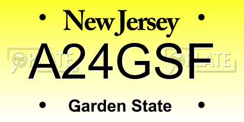 A24GSF New Jersey License Plate