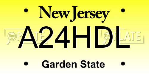 A24HDL New Jersey License Plate