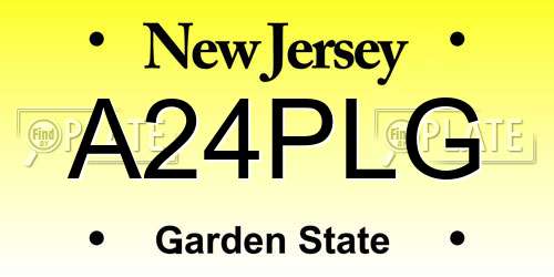 A24PLG New Jersey License Plate
