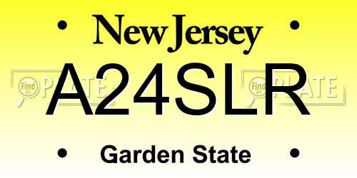 A24SLR New Jersey License Plate