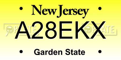 A28EKX New Jersey License Plate