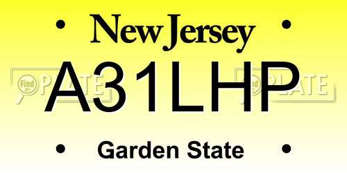 A31LHP New Jersey License Plate