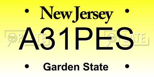 A31PES New Jersey License Plate