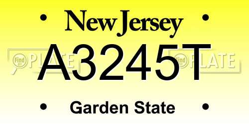 A3245T New Jersey License Plate