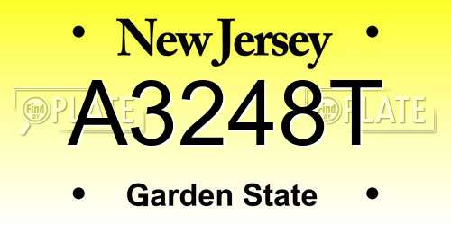 A3248T New Jersey License Plate
