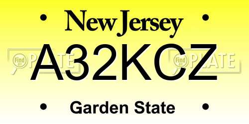 A32KCZ New Jersey License Plate