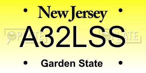 A32LSS New Jersey License Plate