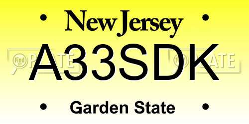 A33SDK New Jersey License Plate