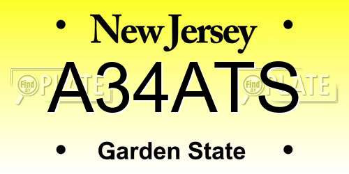 A34ATS New Jersey License Plate