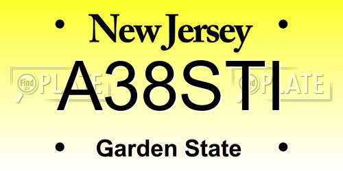 A38STI New Jersey License Plate
